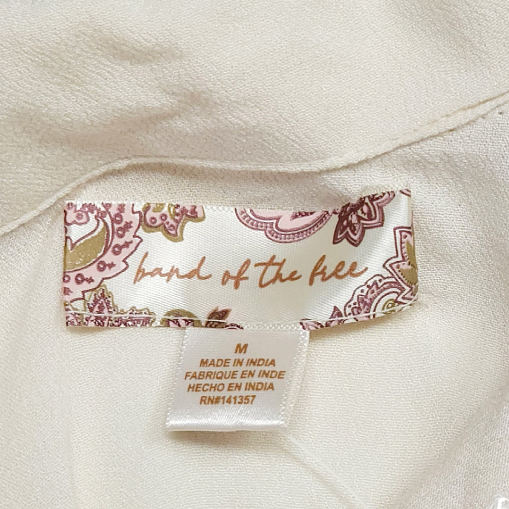 NWT B.O.G. Band of the Free Denise Ruffle Collar‎ Top Sz. M [8-10] Cream - Picture 8 of 14